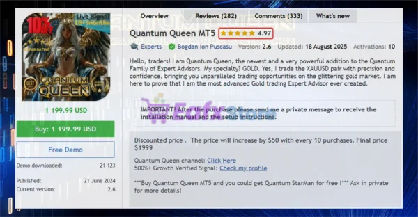 Quantum Queen MT5 Overviews