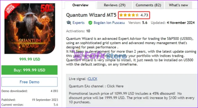 Quantum Wizard MT5 Overview