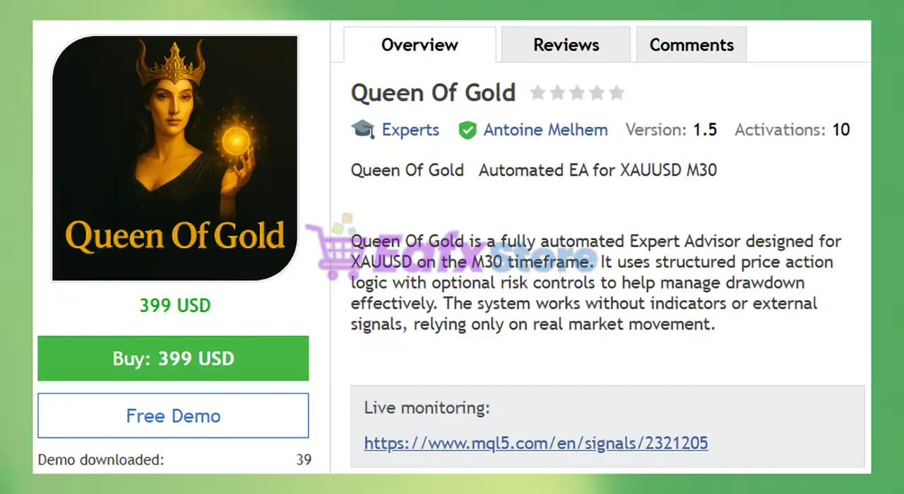 Queen Of Gold EA MT5 (Latest version) – GroupBuy 2 Queen Of Gold EA MT5 Overview