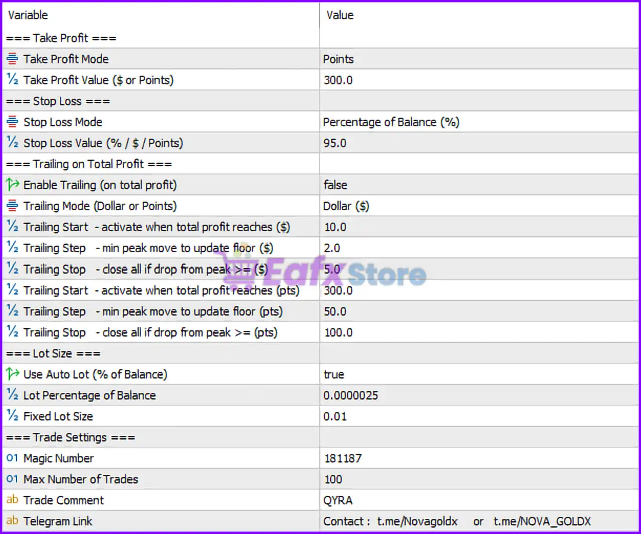 Qyra Mt5 Settings Panel