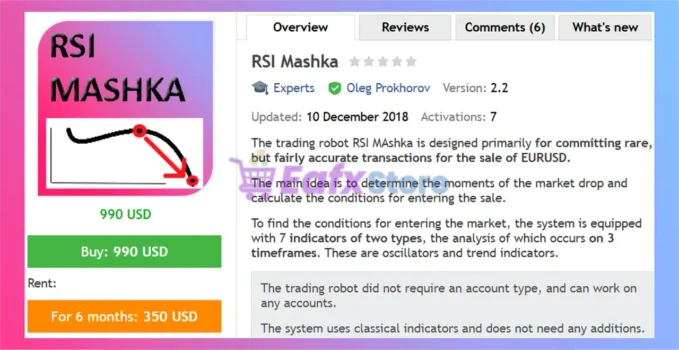RSI Mashka EA MT4 Review