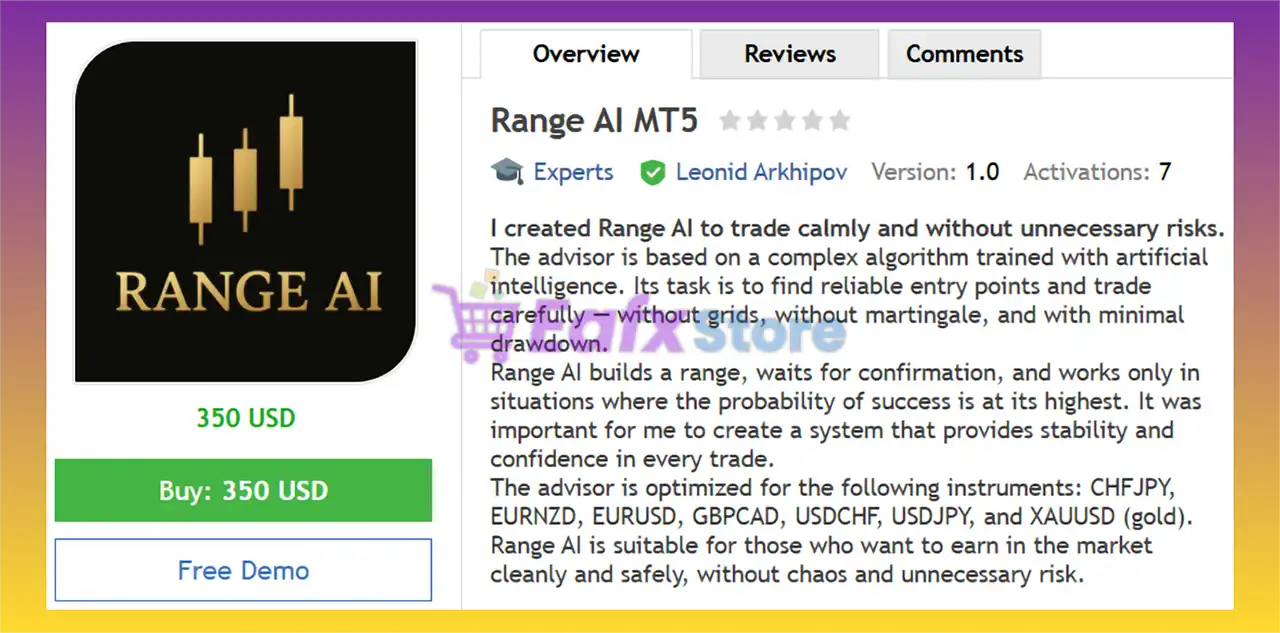Range AI MT5 (Latest version) – GroupBuy 2 Range AI MT5 Overview