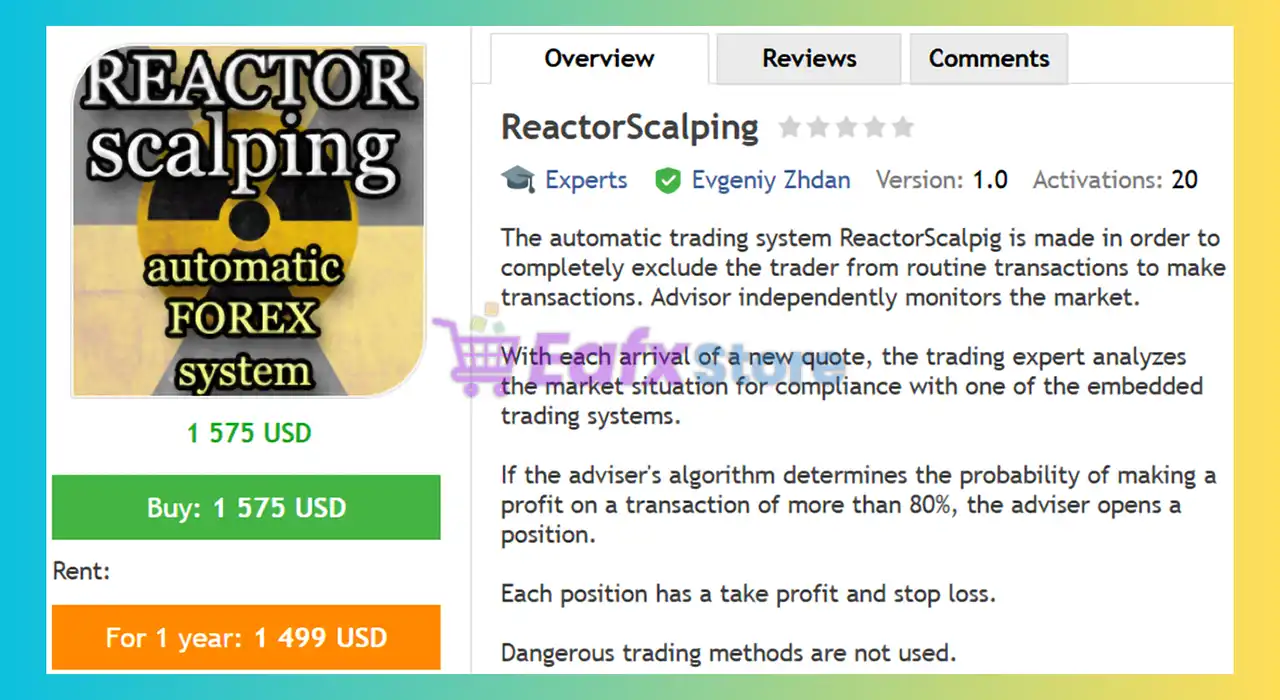 ReactorScalping EA MT4 (Latest version) - Unlimited 2 ReactorScalping EA MT4 Review