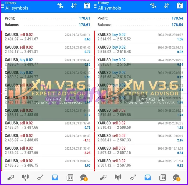 Real Trading Results of XM V3.6 EA MT4