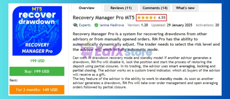 Recovery Manager Pro MT5 Reviews