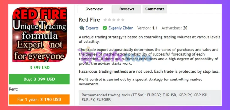 Red Fire EA MT4 Review