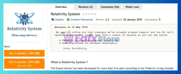 Relativity System MT4 Review