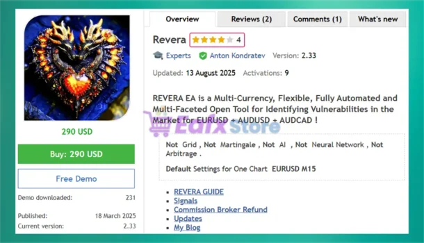 Revera EA MT5 Overview