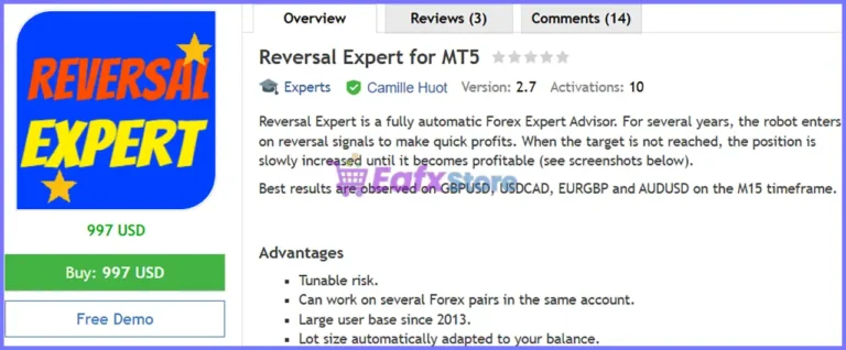Reversal Expert for MT5 Review