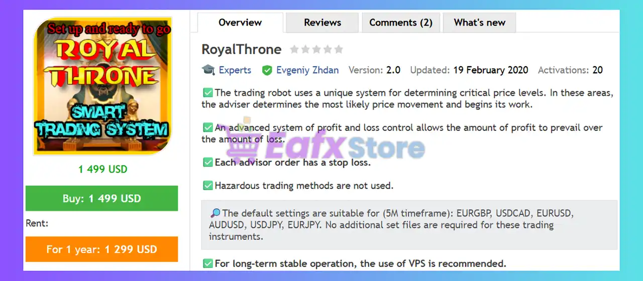 RoyalThrone EA MT4 (Latest version) - Unlimited 2 RoyalThrone EA MT4 Review