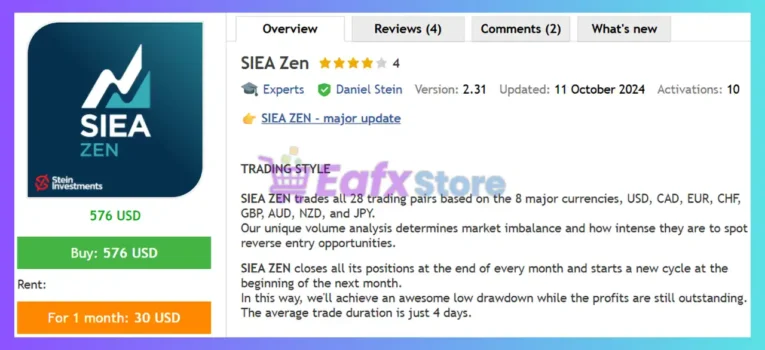 SIEA Zen EA MT5 Review