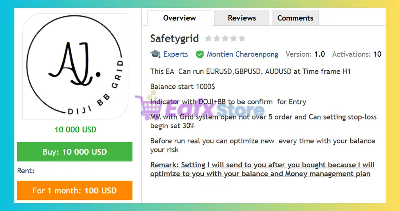 Safetygrid EA MT4 (Latest version) - Unlimited 2 Safetygrid EA Review