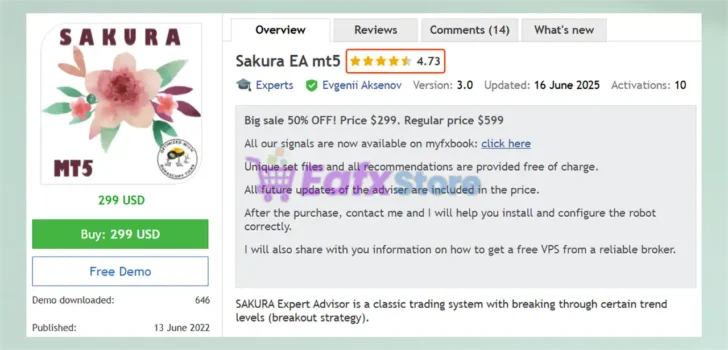 Sakura EA MT5 Overview