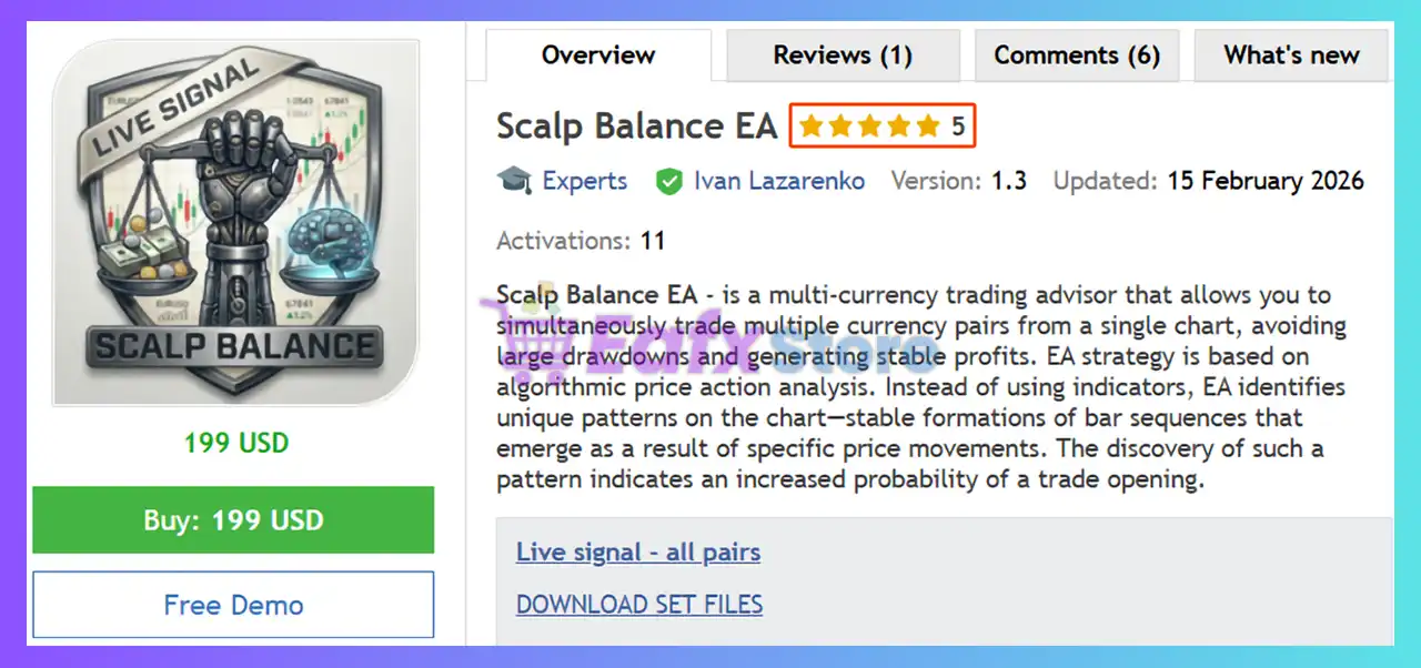 Scalp Balance EA MT5 + SetFiles (Latest version) – Group Buy 2 Scalp Balance EA Review