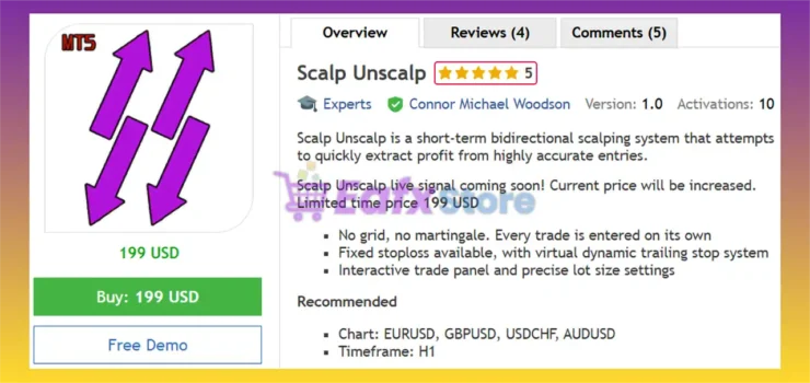 Scalp Unscalp EA MT5 Overview