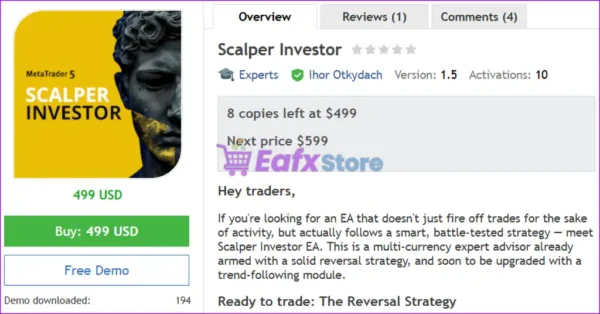 Scalper Investor EA MT5 Overview