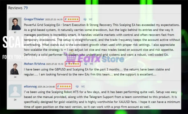 Scalping Robot MT5 is rated 5 stars by users