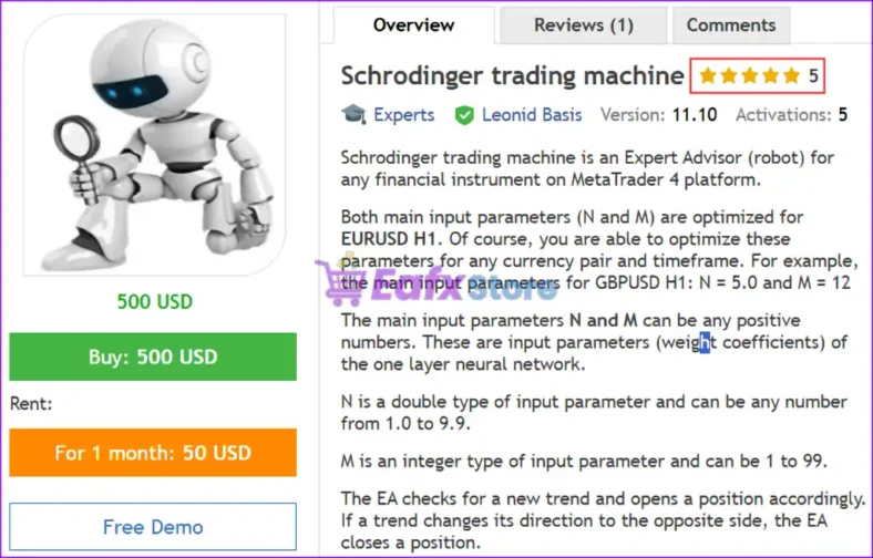 Schrodinger trading machine EA Overview