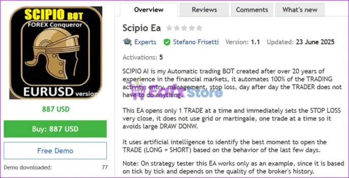 Scipio EA MT4 Overview