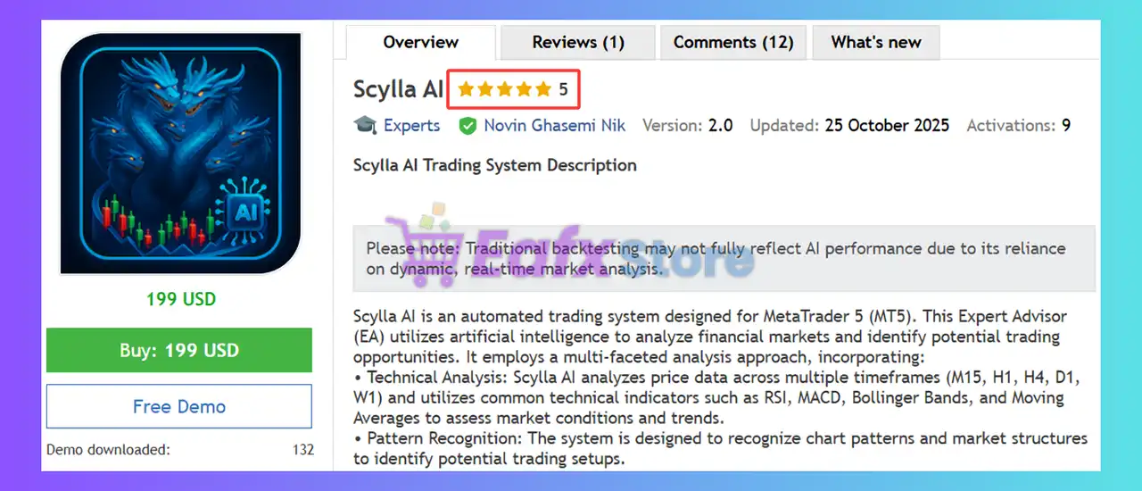 Scylla AI EA MT5 (Latest version) – GroupBuy 2 Scylla AI EA MT5 Review