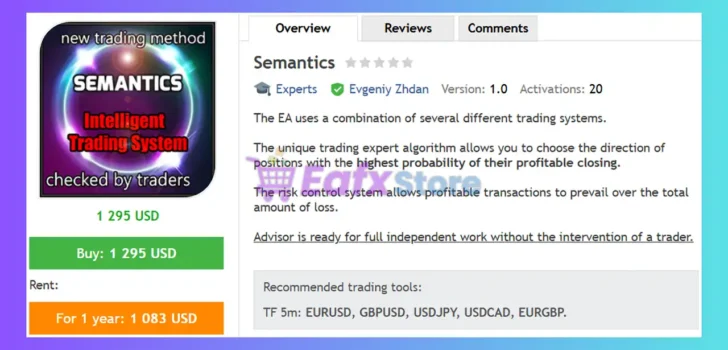 Semantics EA MT4 Review