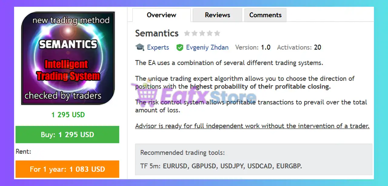 Semantics EA MT4 (Latest version) - Unlimited 2 Semantics EA MT4 Review