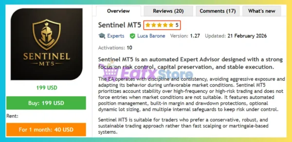 Sentinel MT5 Review
