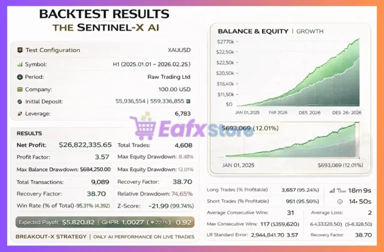 Sentinel X Gold EA Backtest