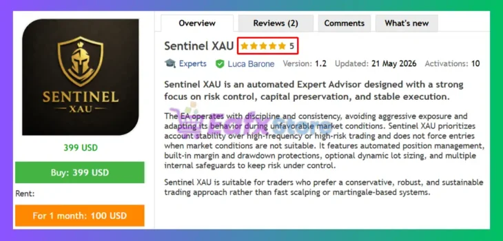 Sentinel XAU EA Review