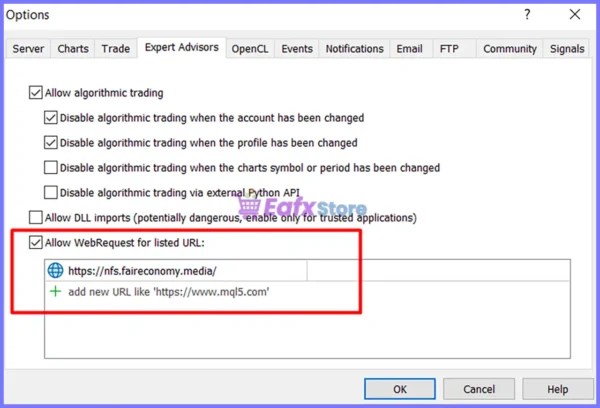 Set the URL for Mosquito EA
