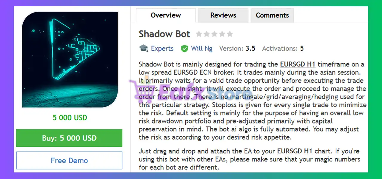 Shadow Bot MT4 (Latest version) - Unlimited 2 Shadow Bot MT4 Review
