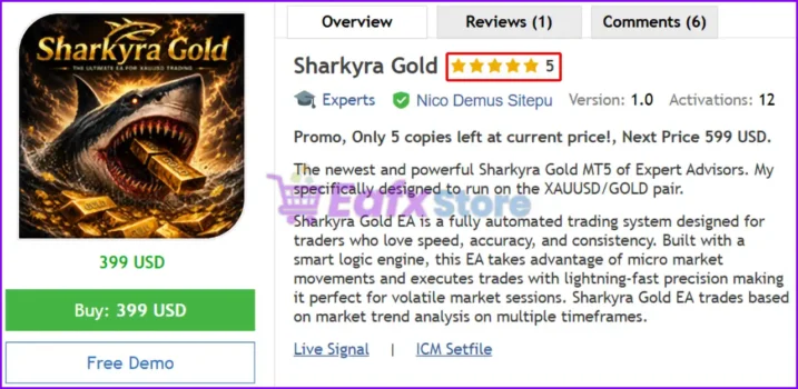 Sharkyra Gold EA MT5 Overview