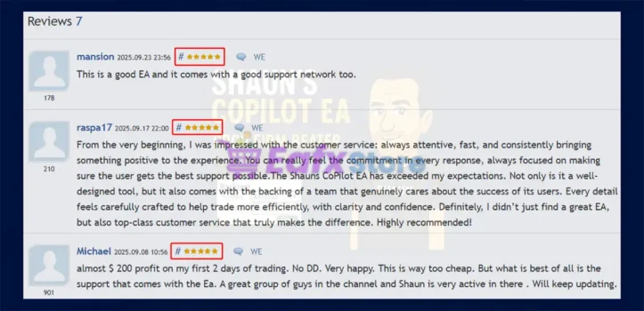 Shauns CoPilot EA is rated 5 stars by users