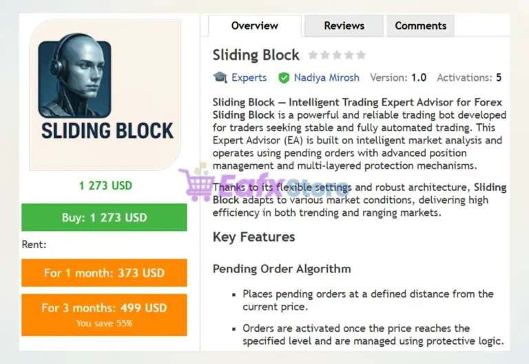 Sliding Block EA MT5 Overview