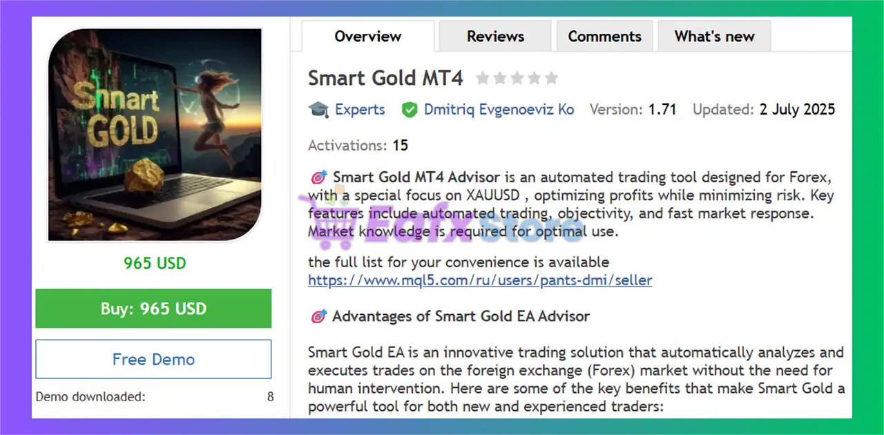 Smart Gold MT4 (Latest version) - Unlimited 2 Smart Gold MT4 Review