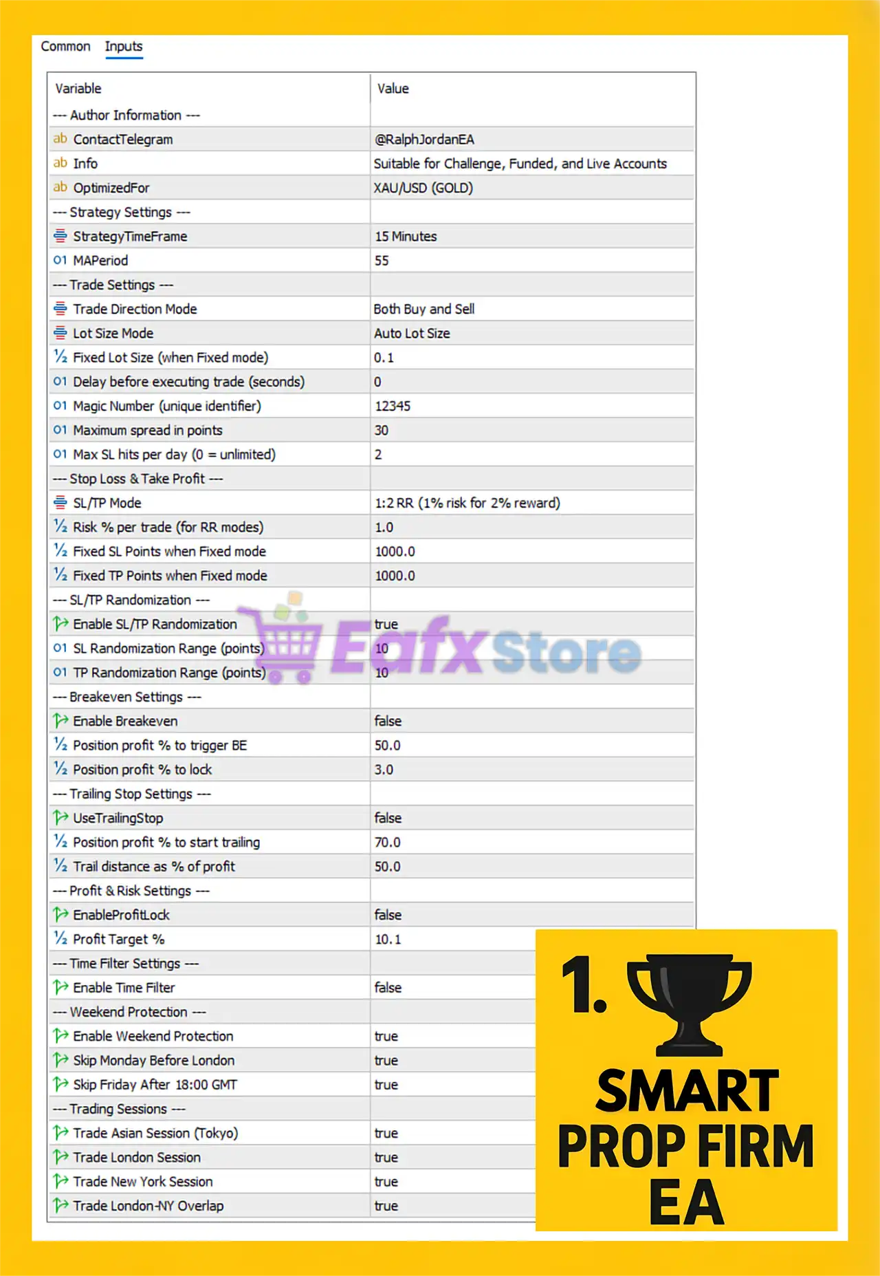 Smart Prop Firm EA MT5 – Detailed Settings Review 3