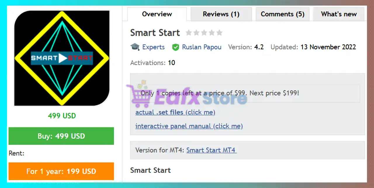 Smart Start EA MT5 + SetFiles (Latest version) – Group Buy 2 Smart Start EA MT5 Review