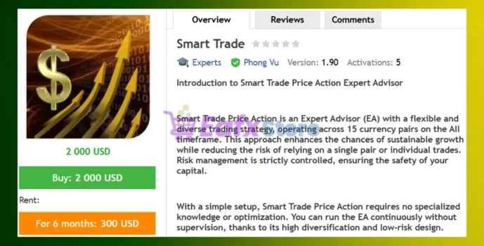Smart Trade EA MT4 Review