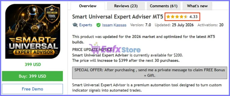 Smart Universal Expert Adviser MT5 Review