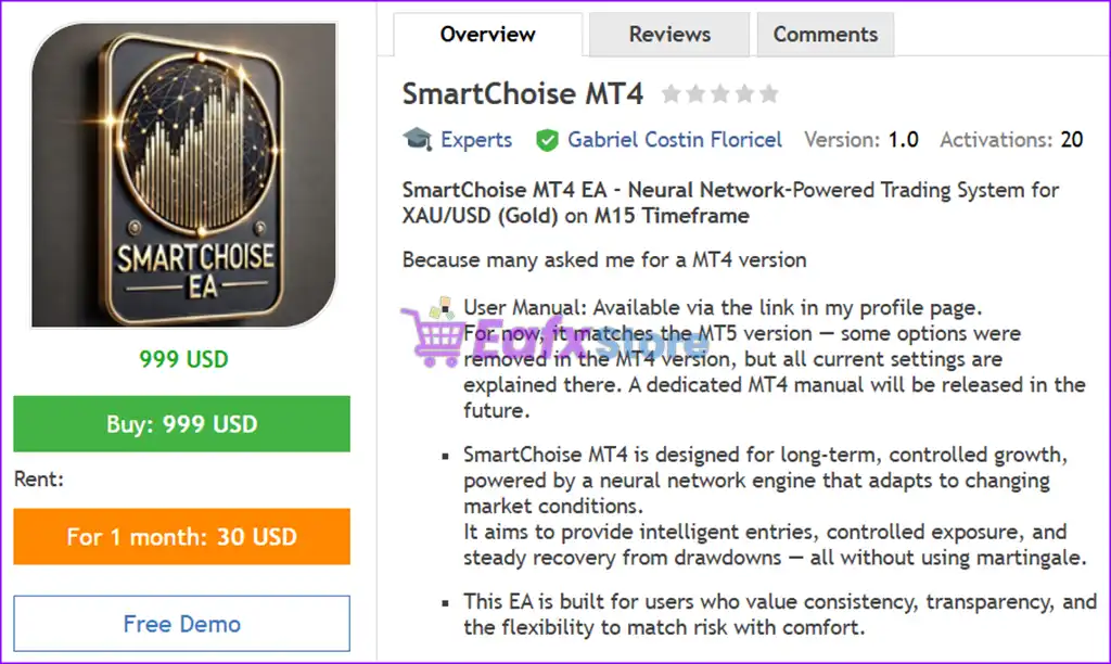 SmartChoise MT4 (Latest version) - PreOrder 2 SmartChoise MT4 Overview