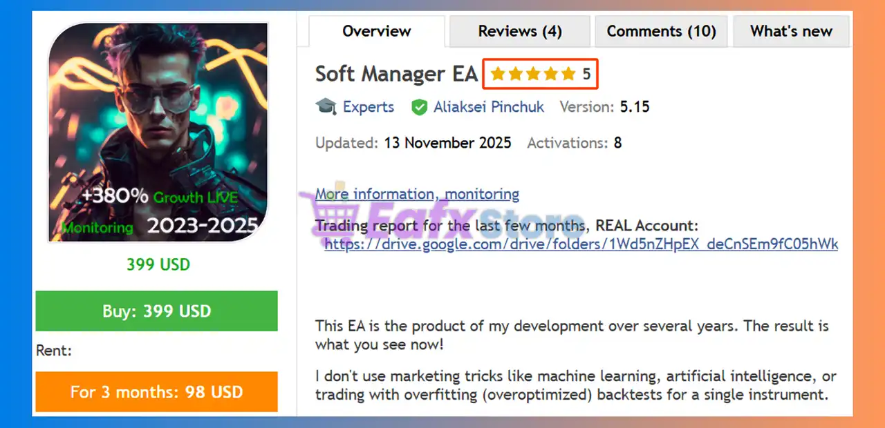 Soft Manager EA MT5 Review