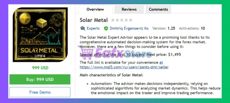 Solar Metal EA MT4 Review