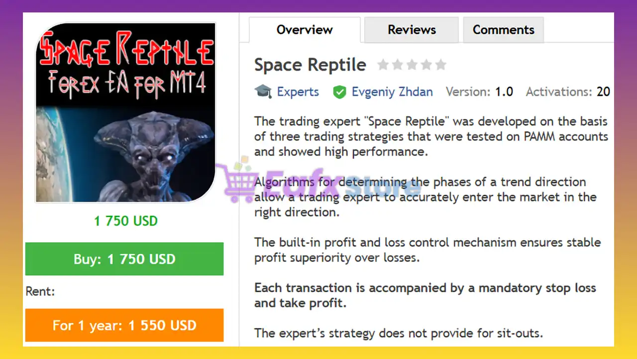 Space Reptile EA MT4 (Latest version) - Unlimited 2 Space Reptile EA MT4 Review