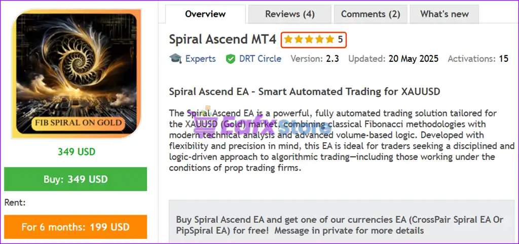 Spiral Ascend MT4 (Latest version) - PreOrder 2 Spiral Ascend MT4 Overview