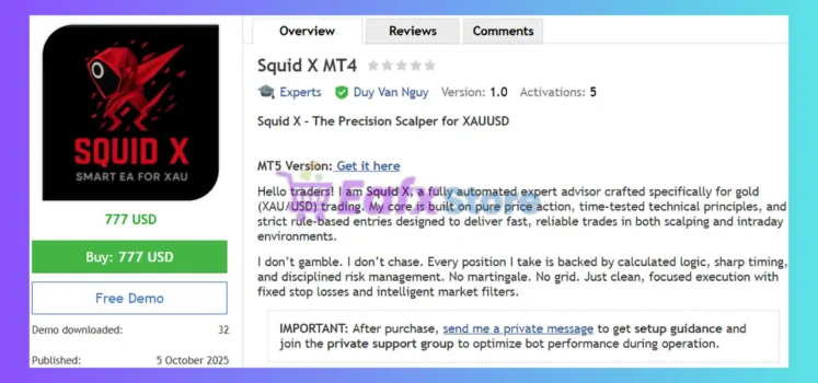Squid X MT4 Review