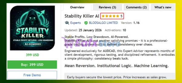 Stability Killer AI EA MT5 Review