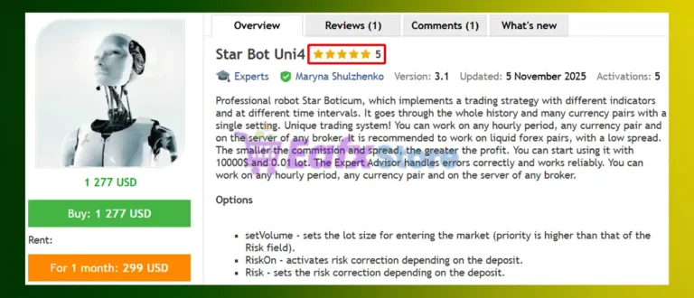 Star Bot Uni4 EA Review