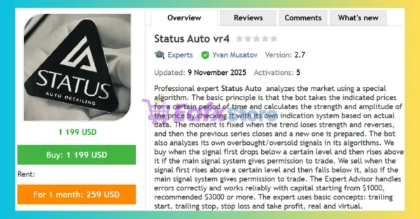 Status Auto vr4 EA MT4 Review