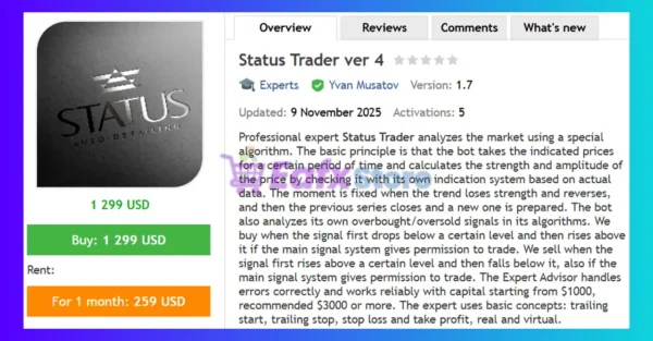 Status Trader ver 4 EA Review