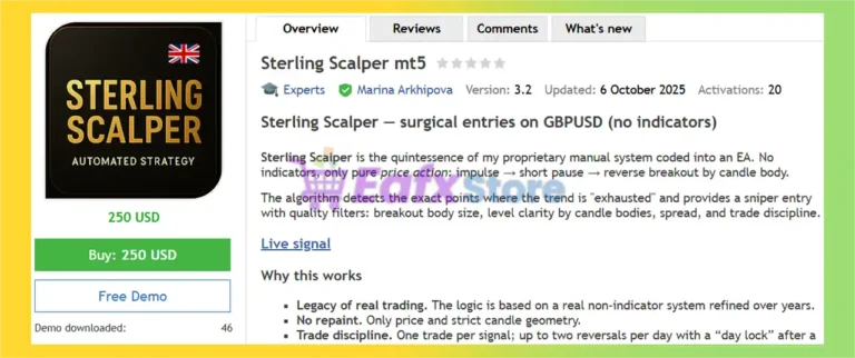 Sterling Scalper MT5 Overview